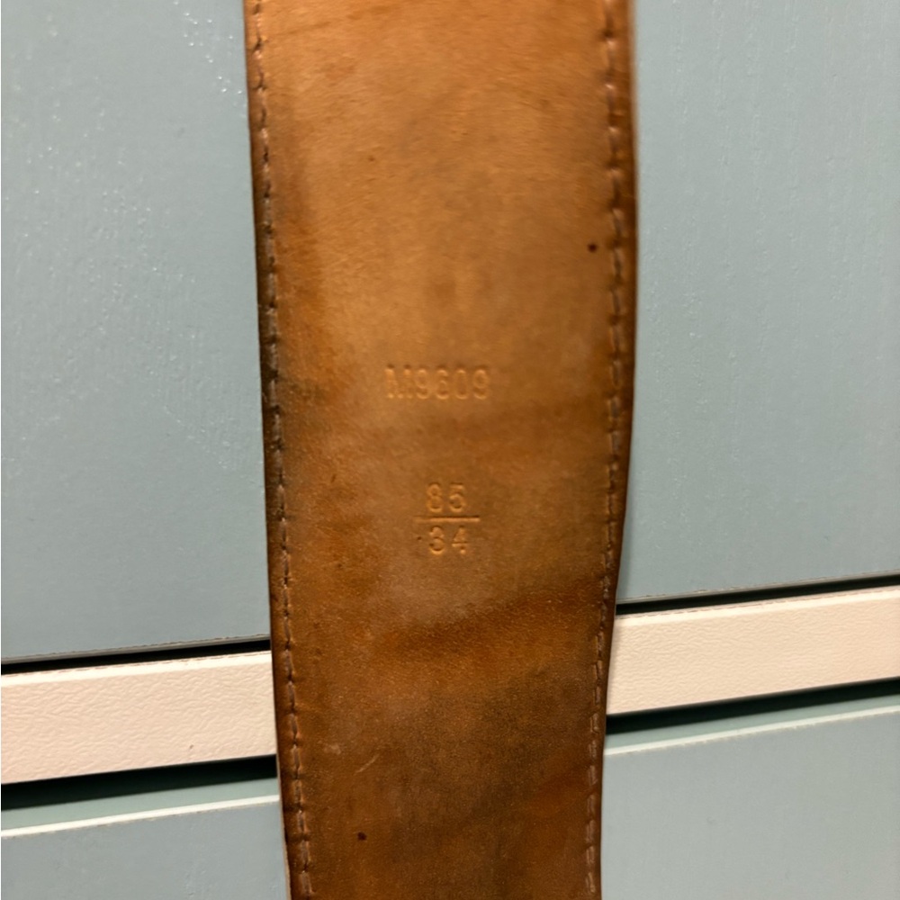 Louis Vuitton Damier Checkered Leather Belt Brown – Authentic - Picture 3 of 9